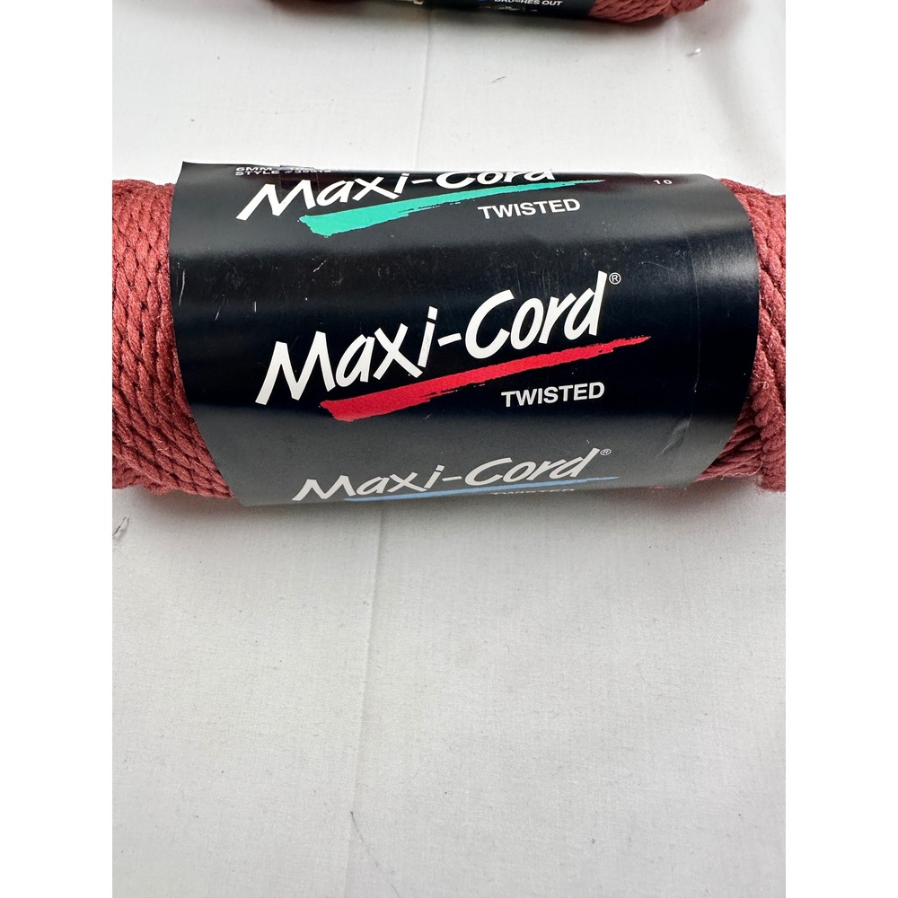 Maxi-Cord Twisted Polypropylene Macrame‎ Cord 6mm 100 Yds Reddish Brown